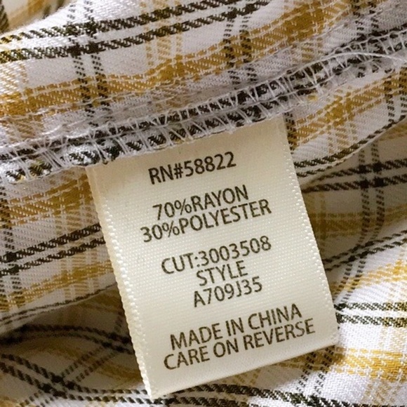 MAX STUDIO Yellow Pleated Long Sleeve Top - Picture 6 of 6